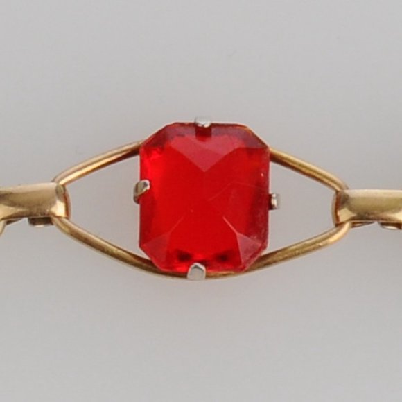 Vintage 12K Gold Filled Bracelet & Rhinestones - Picture 7 of 8